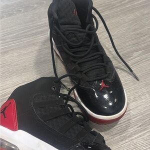 Black and Red High-Top Jordans